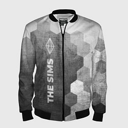 Бомбер мужской The Sims - grey gradient по-вертикали, цвет: 3D-черный