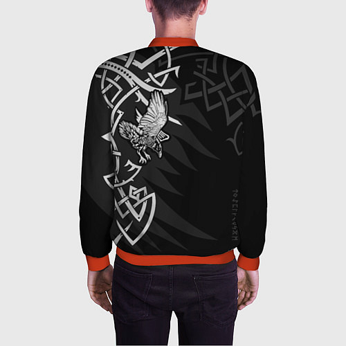 Мужской бомбер Верные спутники Одина / 3D-Красный – фото 4