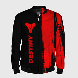 Бомбер мужской Destiny - red gradient по-вертикали, цвет: 3D-черный