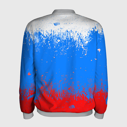 Мужской бомбер Патриот - флаг / 3D-Меланж – фото 2