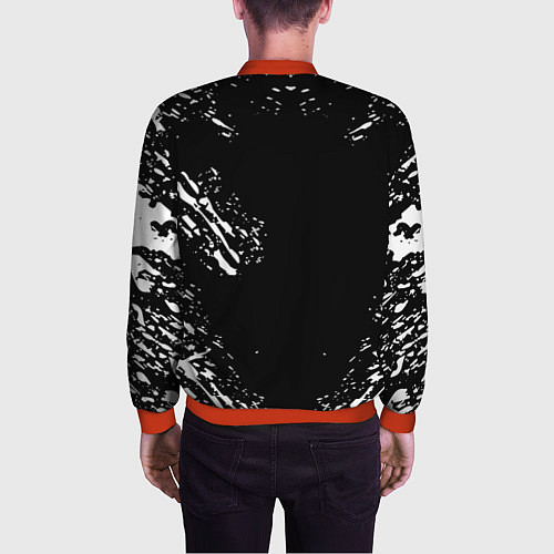 Мужской бомбер Monster energy white splash / 3D-Красный – фото 4