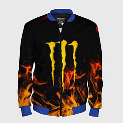 Бомбер мужской Monster energy orange fire, цвет: 3D-синий