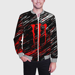 Бомбер мужской Monster energy полосы красок, цвет: 3D-меланж — фото 2