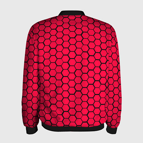 Мужской бомбер Вашингтон Кэпиталз - красные соты / 3D-Черный – фото 2