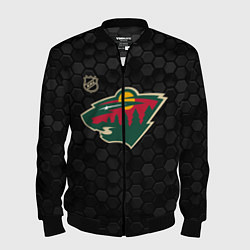 Бомбер мужской Миннесота Уайлд - черные соты, цвет: 3D-черный