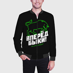 Бомбер мужской ФК Краснодар - вперед быки, цвет: 3D-черный — фото 2