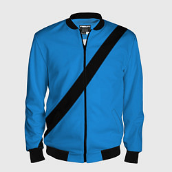 Бомбер мужской Пристегнутый ремень безопасности, синий, цвет: 3D-черный