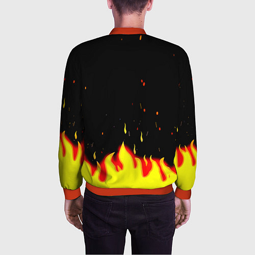 Мужской бомбер Monster energy fire steel / 3D-Красный – фото 4