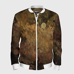 Бомбер мужской Абстракция - dark pink paint spill, цвет: 3D-белый