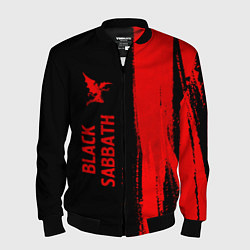 Бомбер мужской Black Sabbath - red gradient по-вертикали, цвет: 3D-черный