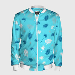 Мужской бомбер Текстура голубой гавайской рубашки
