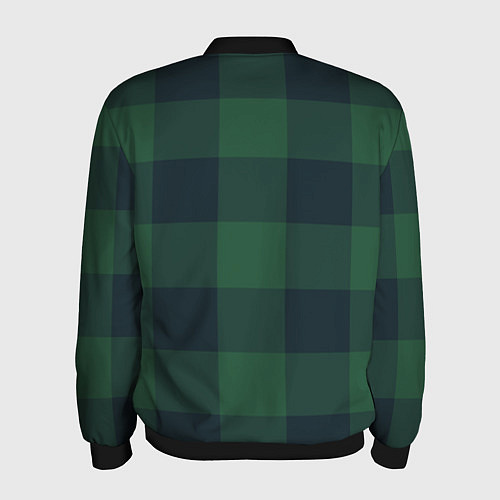 Мужской бомбер Дождевой лес тартан ирландский / 3D-Черный – фото 2