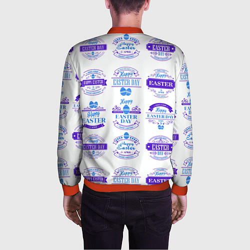 Мужской бомбер Easter holidays / 3D-Красный – фото 4