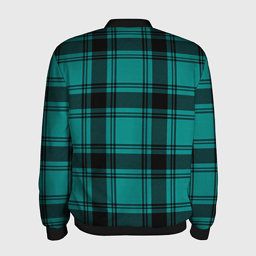 Мужской бомбер Checkered dark blue / 3D-Черный – фото 2