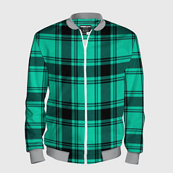 Мужской бомбер Checkered turquoise