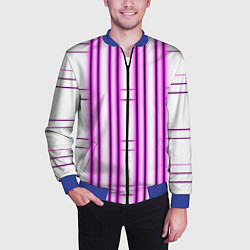 Бомбер мужской Neon pink, цвет: 3D-синий — фото 2