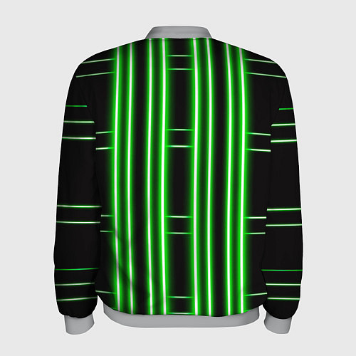 Мужской бомбер Neon green / 3D-Меланж – фото 2