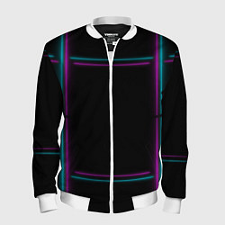 Бомбер мужской Neon pink light blue, цвет: 3D-белый