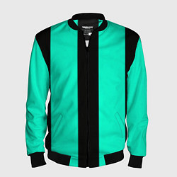 Бомбер мужской Color light blue white line, цвет: 3D-черный