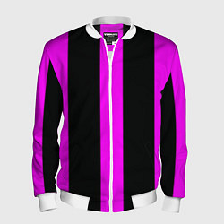 Мужской бомбер Color black pink lines