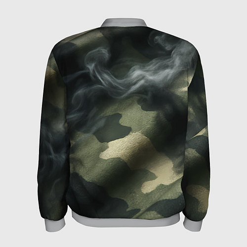 Мужской бомбер Камуфляжная ткань с дымом / 3D-Меланж – фото 2