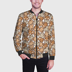 Бомбер мужской Какашки, цвет: 3D-черный — фото 2