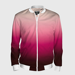 Бомбер мужской Градиент transcendent pink омбре, цвет: 3D-белый