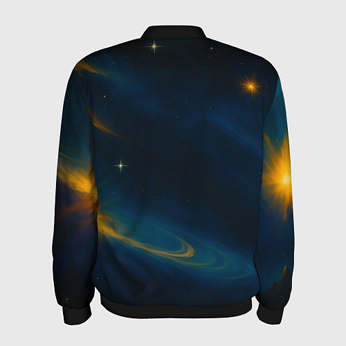 Мужской бомбер Пространство Вселенной / 3D-Черный – фото 2