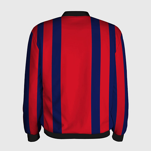Мужской бомбер Color black red stripes / 3D-Черный – фото 2
