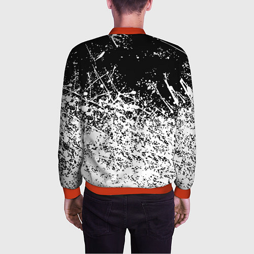 Мужской бомбер Doom краски всплеск кисти / 3D-Красный – фото 4