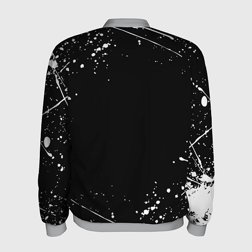 Мужской бомбер Doom краски белые / 3D-Меланж – фото 2