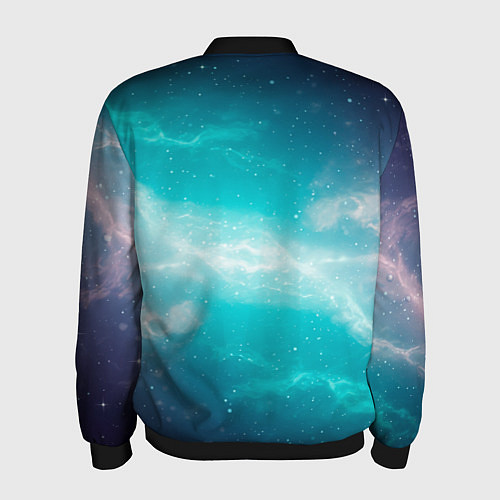 Мужской бомбер Галактическое сияние небес / 3D-Черный – фото 2