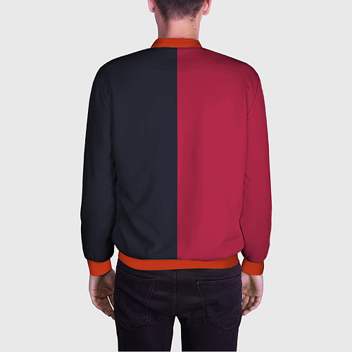 Мужской бомбер Солнце красно-синее / 3D-Красный – фото 4