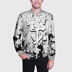 Бомбер мужской Doom x portal fire, цвет: 3D-меланж — фото 2