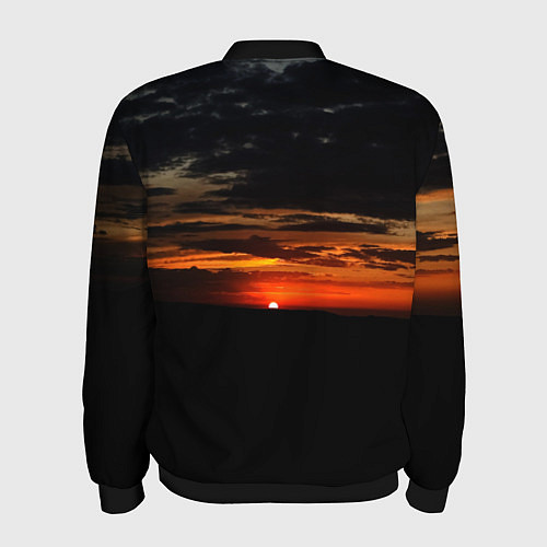 Мужской бомбер Закат на плато / 3D-Черный – фото 2