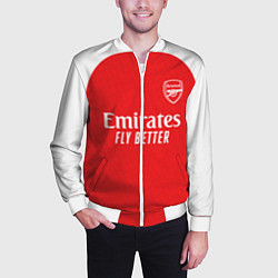Бомбер мужской Мартин Эдегор домашняя форма Арсенал 2025 206, цвет: 3D-белый — фото 2