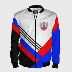 Бомбер мужской Федерация бокса - Россия, цвет: 3D-черный
