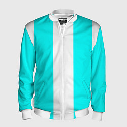 Бомбер мужской Color blue and white, цвет: 3D-белый