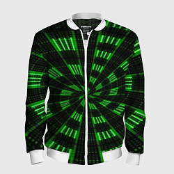 Бомбер мужской Spiral green, цвет: 3D-белый