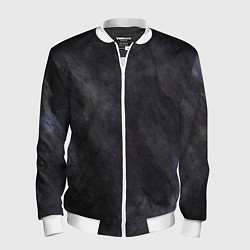 Бомбер мужской Абстракция - dark strokes of paint, цвет: 3D-белый