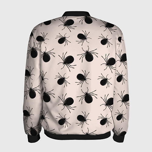 Мужской бомбер Паттерн с черными жуками / 3D-Черный – фото 2