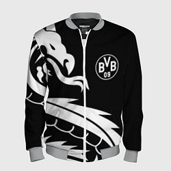 Бомбер мужской Borussia дракон белый, цвет: 3D-меланж