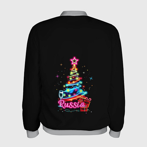 Мужской бомбер Christmas tree gifts / 3D-Меланж – фото 2