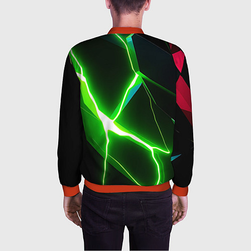 Мужской бомбер Звездный свет / 3D-Красный – фото 4
