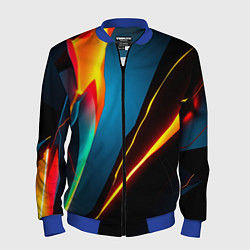 Бомбер мужской Multicoloured neon, цвет: 3D-синий