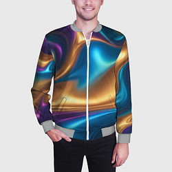 Бомбер мужской Сплавы разноцветные, цвет: 3D-меланж — фото 2