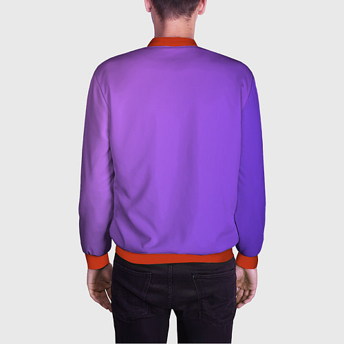 Мужской бомбер The color is purple / 3D-Красный – фото 4