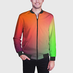 Бомбер мужской Color multicolored, цвет: 3D-черный — фото 2
