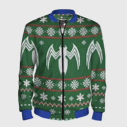 Бомбер мужской Рождественский свитер Венома, цвет: 3D-синий