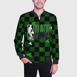 Бомбер мужской NBA Boston Celtics, цвет: 3D-черный — фото 2